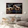 "Touro e urso" Quadro de decoração
