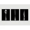 "Utensílios cozinha" Conjunto de quadros decorativos
