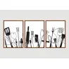 "Utensílios cozinha" Conjunto de quadros decorativos