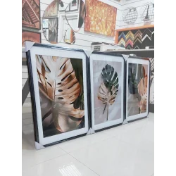 "Costelas de adão detalhes dourados" Conjunto de quadros decorativos