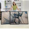 "Trio dente de leão tons azul" Conjunto de quadros decorativos