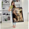 "Família leão 3 filhotes" Quadro de decoração