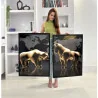 "Touro e urso" Conjunto de quadros decorativos